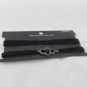 New York & Company 2 Piece Black Choker Set